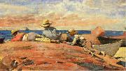 Winslow Homer Three Boys on the Shore oil on canvas